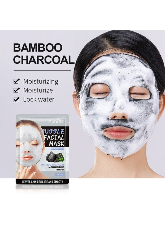 5 Pack Pore Spa Bamboo Charcoal Bubble Face Mask Deep Cleaning Foam Oil Control Exfoliation Anti Acne Facial Skincare - Image 2